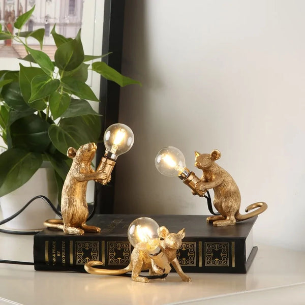 Mouse Resin Table Lamps